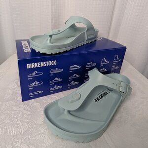 NWB Birkenstock Gizeh Style, Surf Green, Size 38
